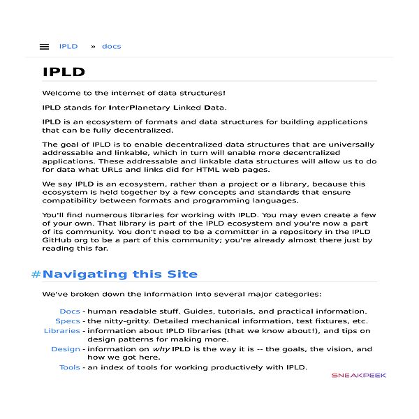 IPLD - internet of data structures